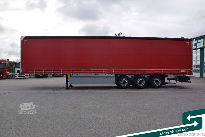 Semirimorchio con telone SCHMITZ CARGOBULL Hubdach Liftachse Palettenkasten LED MIETE
