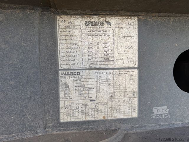 Tipper semitrailer SCHMITZ CARGOBULL SKi 24 SL 7.2 SGF*S3 Stahl - Liftachse - Plane