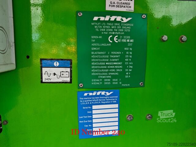 Teleskopiskā darba platforma Niftylift HR 21 Hybrid AWD