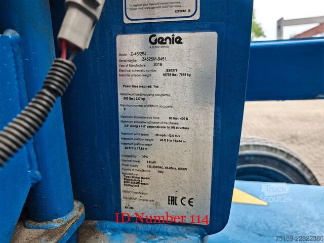 Gelenkteleskoparbeitsbühne Genie Z-45/25J Bi-energy Diesel + Electric!