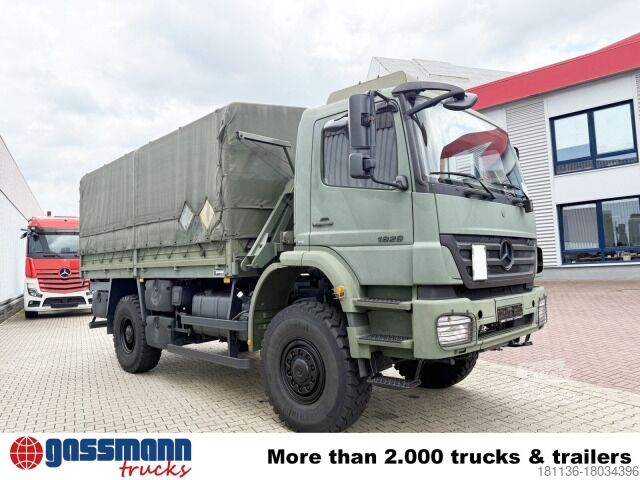 Vrachtauto met open laadbak Mercedes-Benz Axor 1829 A 4x4, Ex-Bundeswehr