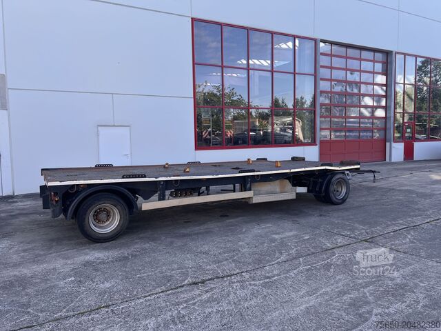 Low loader trailer Dinkel DAC 18000 2 Achs Kombi- Anhänger für Abroll- oder Absetzmulden oder Tieflader
