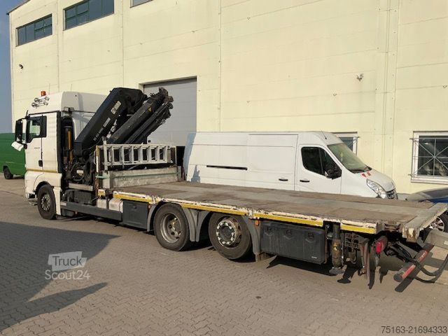 LKW mit Pritsche (offen) MAN TG-X 26.440 6x2 Pritsche Kran Hiab 422+ Funk