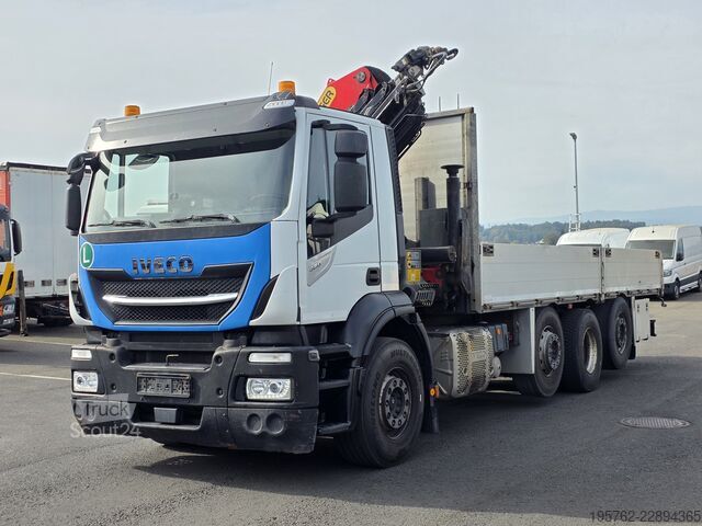Camion cu platformă IVECO Stralis 460 8x2 E6 Palfinger PK 23001 EH