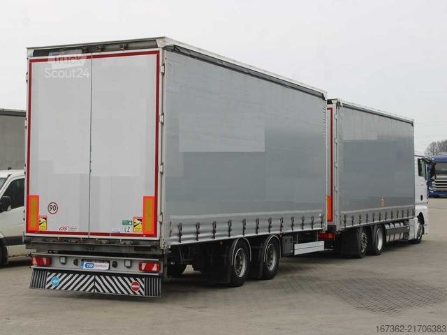 Вантажівка з платформою і тентом MAN TGX 24.500, TRANSIT SET, AIR SISPENSIONS, NAVI