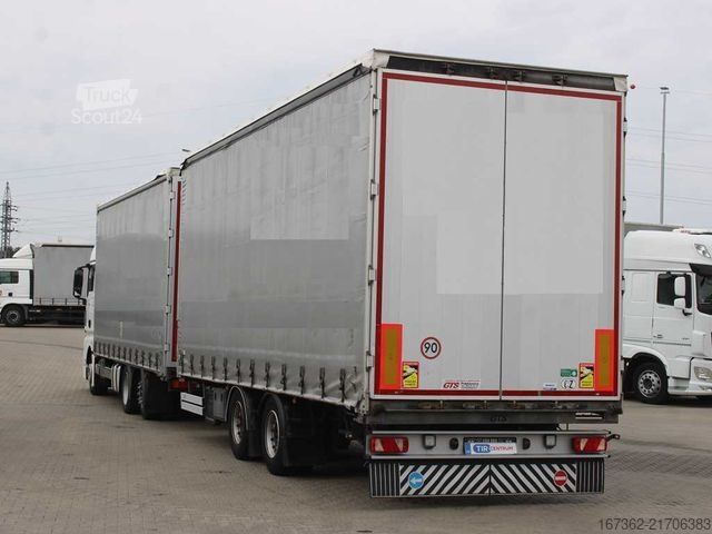 Вантажівка з платформою і тентом MAN TGX 24.500, TRANSIT SET, AIR SISPENSIONS, NAVI