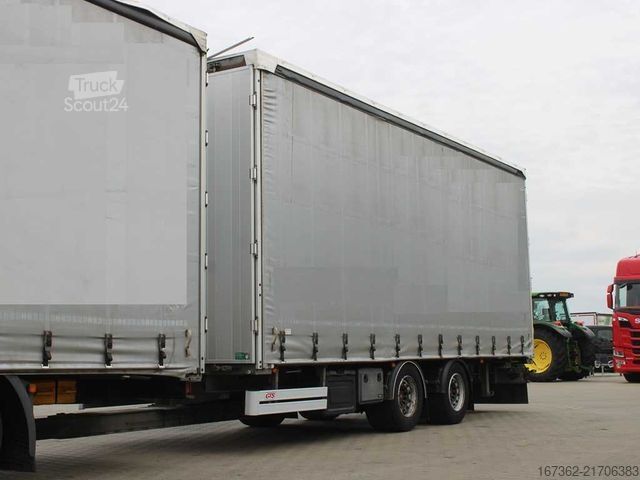 Вантажівка з платформою і тентом MAN TGX 24.500, TRANSIT SET, AIR SISPENSIONS, NAVI