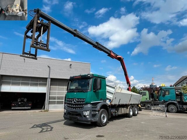 Autokran MERCEDES-BENZ Arocs 2648 6x2 3-Achs Kipper Heckkran Funk