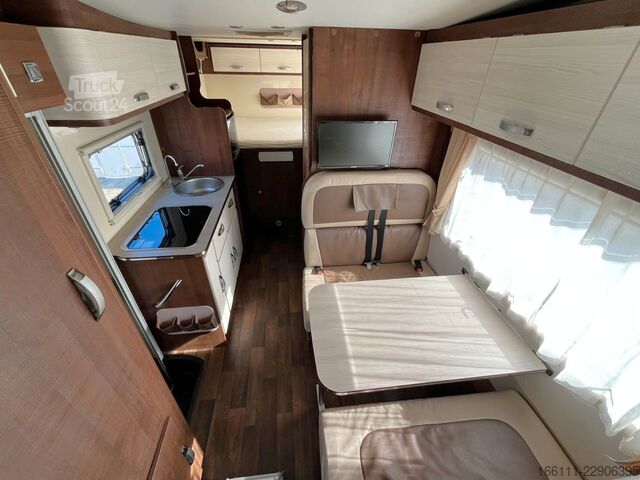 Alkoven kamper FORSTER A 699 HB - Festbett - Klima - Solar - Garage -