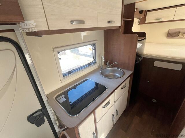 Alkoven kamper FORSTER A 699 HB - Festbett - Klima - Solar - Garage -