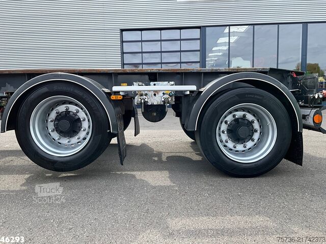 Transport af containere Van Hool 3-assige containeraanhangwagen