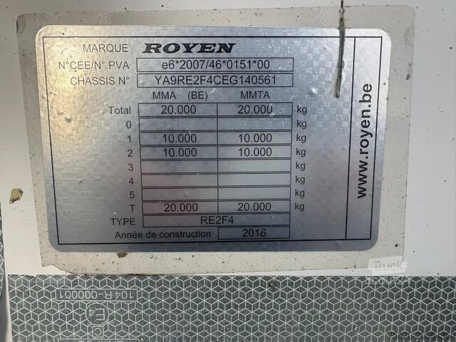 Platforma de încărcare Royen RW2F4  2-ASSIGE OPEN LAADBAAK AANHANGWAGEN