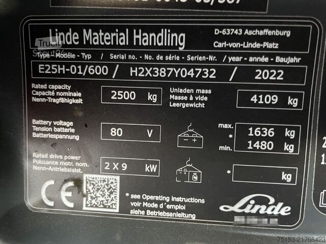 Électrique – 4 roues Linde E25H