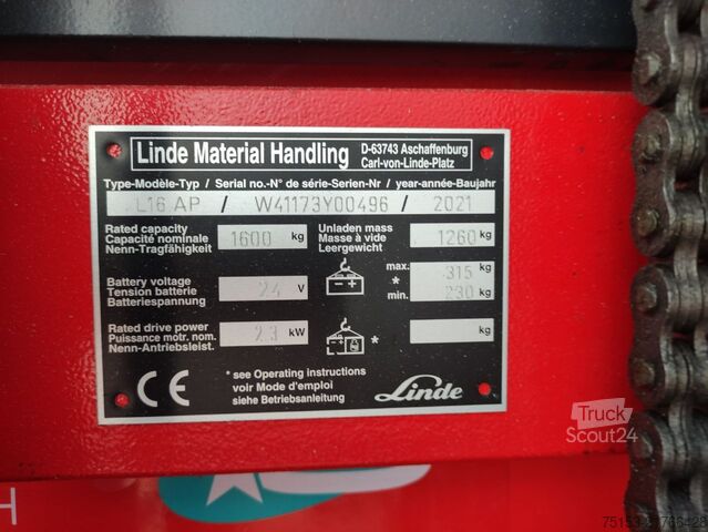 Paletové zakladače Linde L16APi-1173