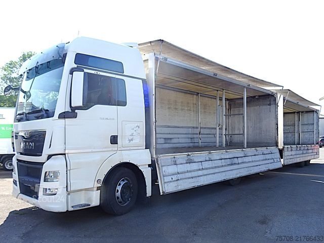 Camion de boissons MAN 26.440 TGX*7,7m Schwenkwand*ATM 38 tkm*LBW*Retar