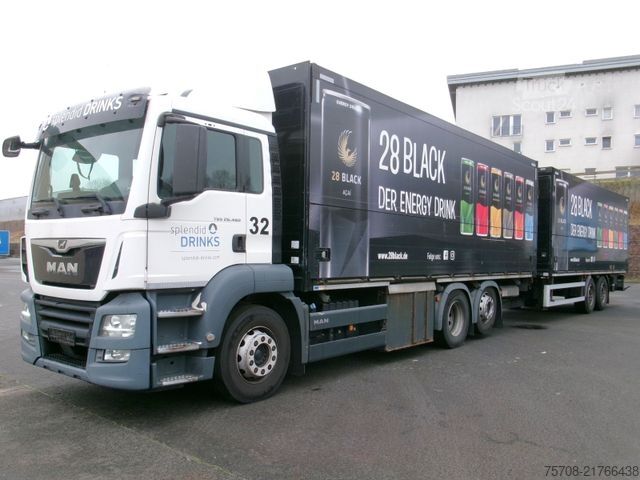 Camião de bebidas MAN 26.460 TGS*kpl. Zug*2x 2,5to LBW*38Pal*Lift/Lenk