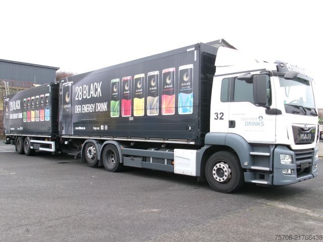 Camião de bebidas MAN 26.460 TGS*kpl. Zug*2x 2,5to LBW*38Pal*Lift/Lenk