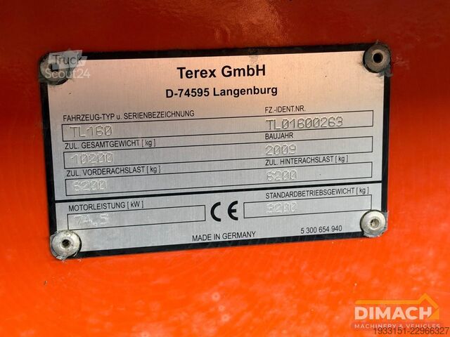 Nakladač Terex TL160 Snelwissel + Bak + Vorken - Airco