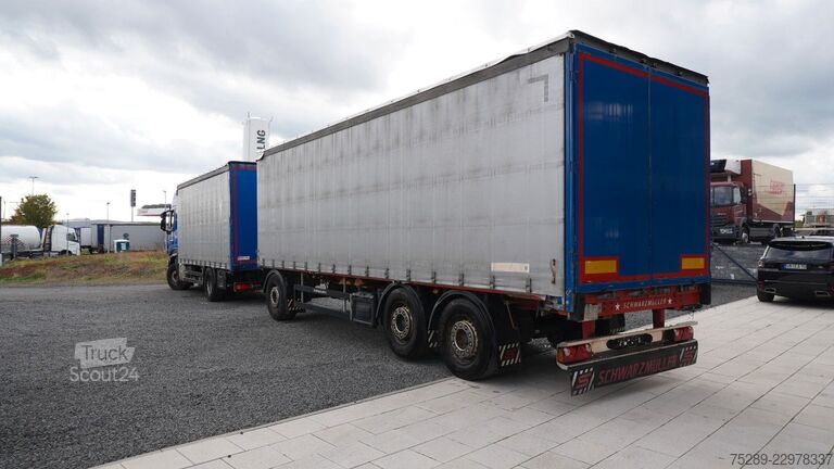 Tentinė platforma sunkvežimis IVECO Stralis 500E6 Pritsche + Plane Zug Schwarzmüller
