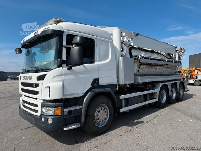 Φορτηγό δεξαμενή κενού SCANIA P450 8x4*4 Hvidtved Larsen FlexLine 412 PED