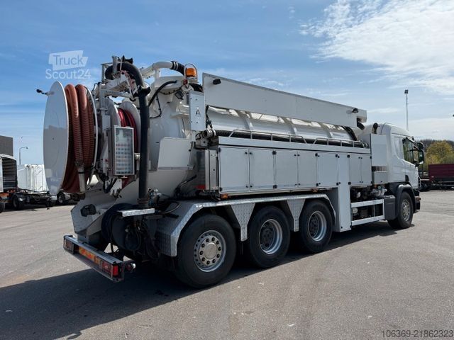 Φορτηγό δεξαμενή κενού SCANIA P450 8x4*4 Hvidtved Larsen FlexLine 412 PED