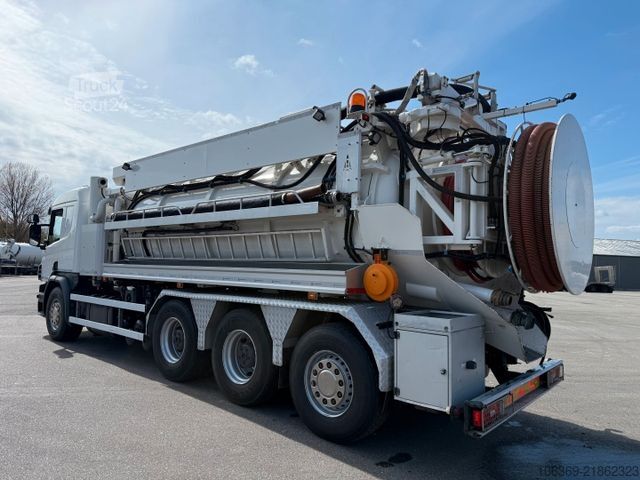 Φορτηγό δεξαμενή κενού SCANIA P450 8x4*4 Hvidtved Larsen FlexLine 412 PED