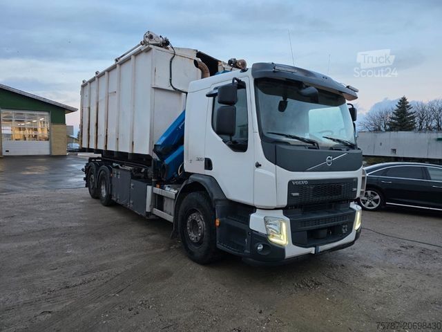 Camion scarrabile VOLVO FE 320 6x2/4 Abroller mit Cont. + Kran HMF 1820