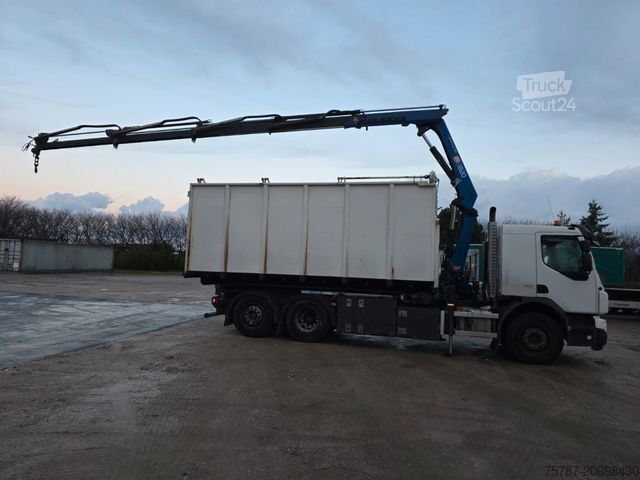 Camion scarrabile VOLVO FE 320 6x2/4 Abroller mit Cont. + Kran HMF 1820