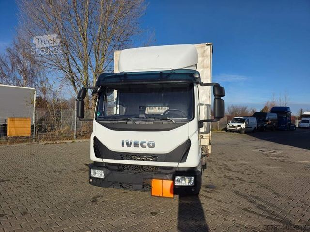 Samochód dostawczy z plandeką IVECO 80-220 Eurocargo, Gardine, Ladebordwand, 1.Hand