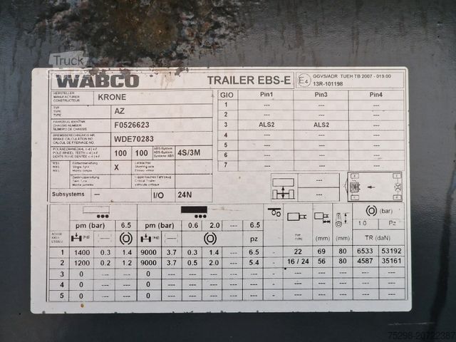Рефрижераторный прицеп KRONE AZ / Ldbw / Carrier Supra 850MT-X / FRC 04.2018