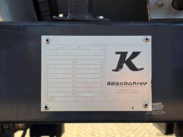 Tankoplegger KÄSSBOHRER STB / ADR Typ AT und FL / Lift / BITUMEN !!!!