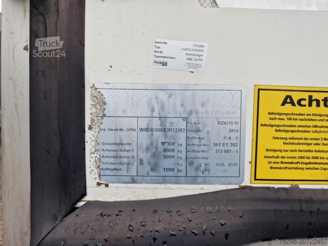 Kofferanhänger ROHR RZK/18M / 2 Achsen - Tandem