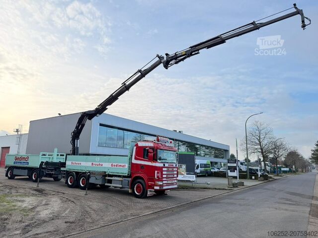 Autokrāna kravas automašīna Scania 164L-480 V8 6x4 + CRANE HIAB 350-4 + JIB 90-4 -...