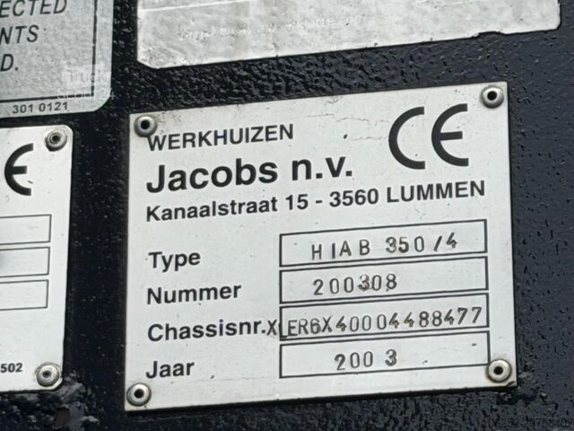 Iekraušanas platforma Scania 164L-480 V8 6x4 BAUSTOFF + KRAN HIAB 350-4 + JI...