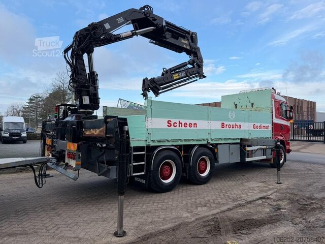 Iekraušanas platforma Scania 164L-480 V8 6x4 BAUSTOFF + KRAN HIAB 350-4 + JI...
