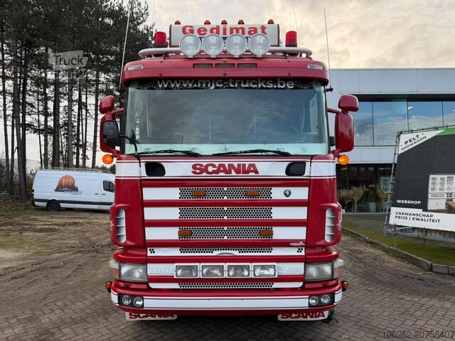 Iekraušanas platforma Scania 164L-480 V8 6x4 BAUSTOFF + KRAN HIAB 350-4 + JI...