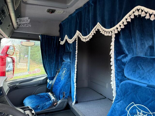 Iekraušanas platforma Scania 164L-480 V8 6x4 BAUSTOFF + KRAN HIAB 350-4 + JI...