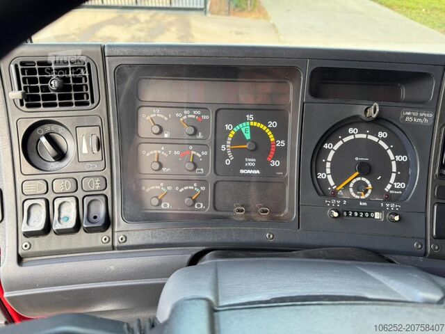 Iekraušanas platforma Scania 164L-480 V8 6x4 BAUSTOFF + KRAN HIAB 350-4 + JI...