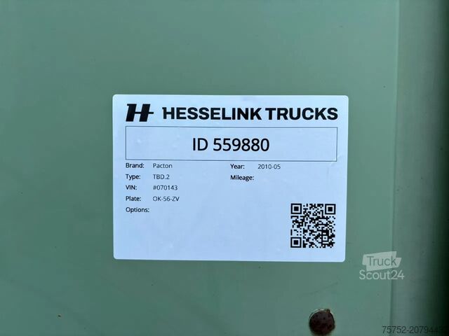 Stumdomi tentai Pacton 2AS City 12.6M Dhollandia Laadklep 2500KG Stuur...