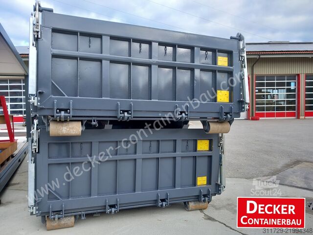 Rullakontti Decker Containerbau Abrollcontainer, Bayernbox, Pendelklapp