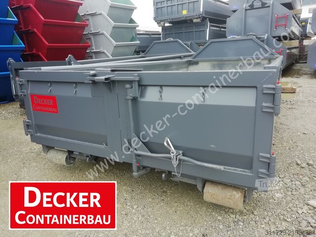 Rullakontti Decker Containerbau Abrollcontainer, Bayernbox, Pendelklappe