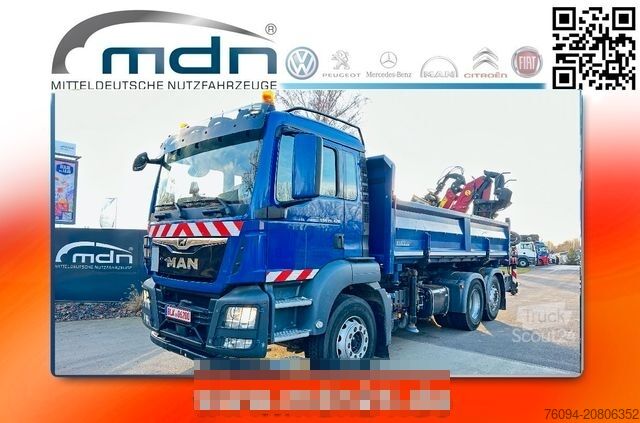 Grue montée sur camion MAN TGS 26.420 Selbstlader Kran Kipper 2xBordmatik
