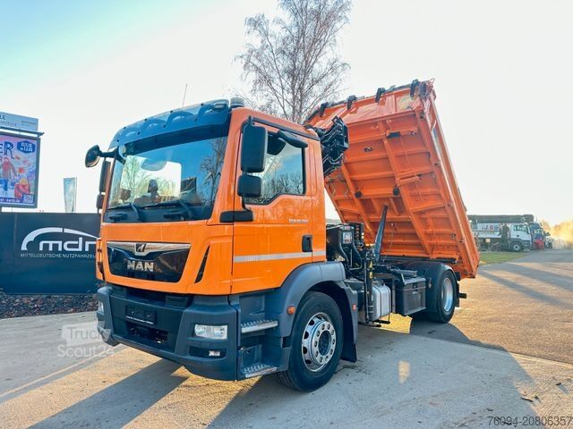 Camion benne MAN TGS 18.290 4x2 Kipper KRAN 12m FUNK AHK