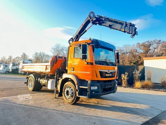 Camion benne MAN TGS 18.290 4x2 Kipper KRAN 12m FUNK AHK