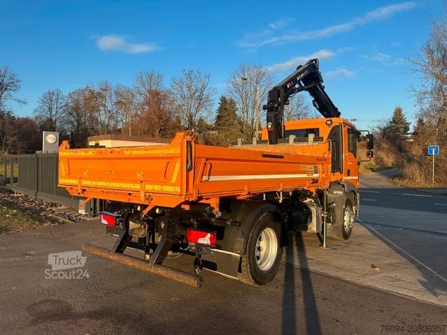 Camion benne MAN TGS 18.290 4x2 Kipper KRAN 12m FUNK AHK