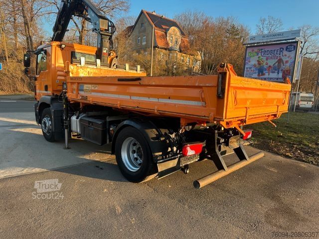 Grue montée sur camion MAN TGS 18.290 4x2 Kipper KRAN 12m FUNK AHK