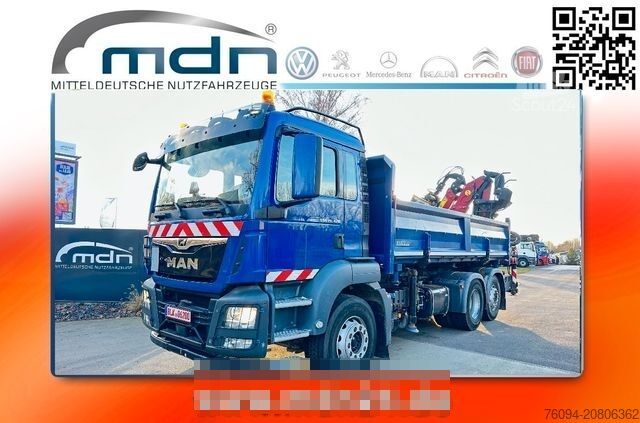 Camion benne MAN TGS 26.420 Selbstlader Kran Kipper 2xBordmatik