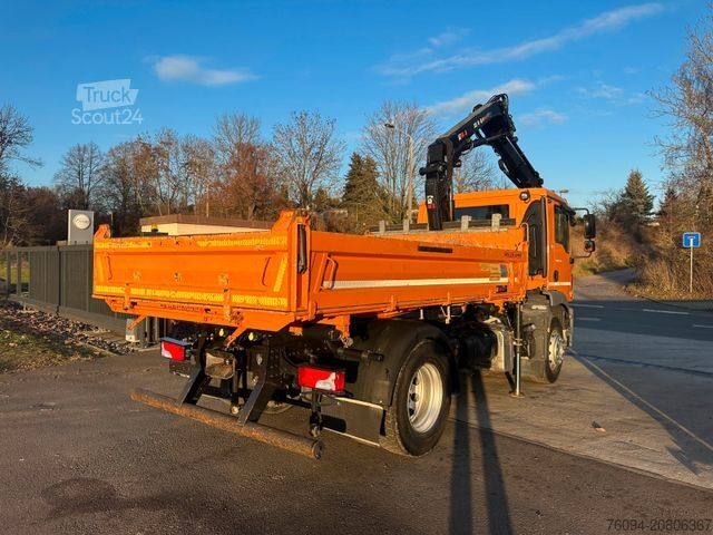 Camion-benne tricar MAN TGS 18.290 4x2 Kipper KRAN 12m FUNK AHK