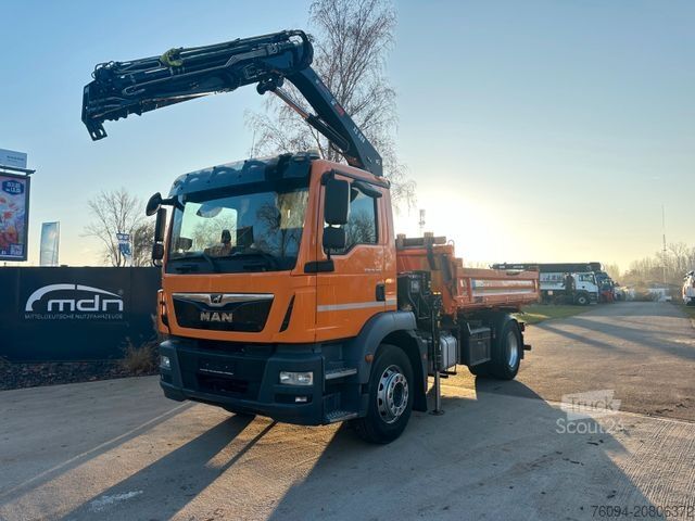 Grue montée sur camion MAN TGS 18.290 4x2 Kipper KRAN 12m FUNK AHK