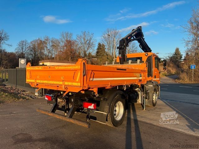 Camion benne MAN TGS 18.290 4x2 Kipper KRAN 12m FUNK AHK